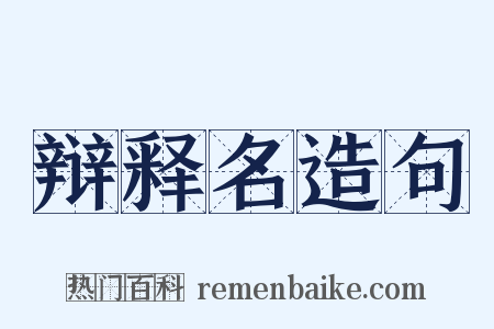 辩释名造句是什么意思的图片